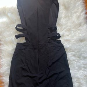 Black front cut out jumpsuit with side detail- NWOT